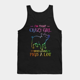 Crazy Girl Pig. Tank Top